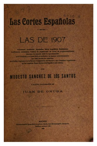 Cover for Las Cortes españolas