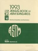 Cover for 1993 Annual Book of Astm Standards: Section 10 : Electrical Insulation and Electronics : Volume 10.04 