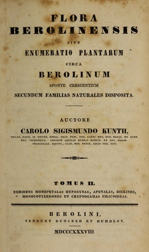 Cover for Flora berolinensis