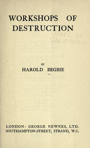 Cover for Workshops of destruction