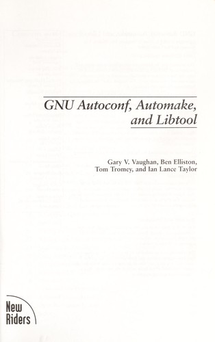 Cover for GNU Autoconf, Automake, and Libtool