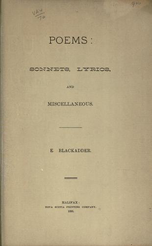 Cover for Poems