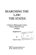 Cover for Searching the Law