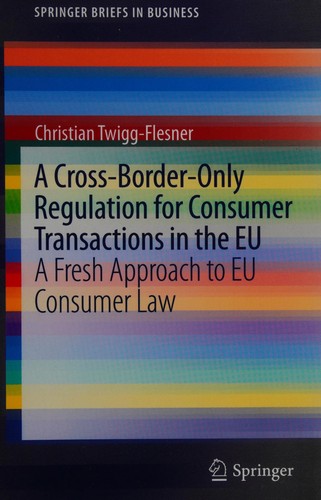 Cover for A cross-border-only regulation for consumer transactions in the EU