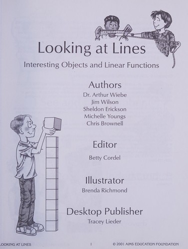 Cover for Looking at Lines