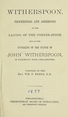 Cover for Witherspoon