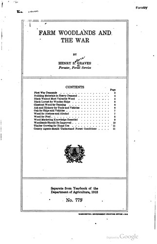 Cover for Farm woodlands and the war
