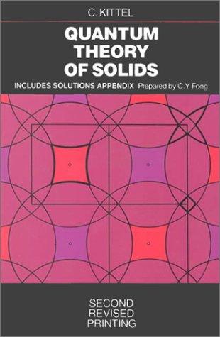 Cover for Quantum theory of solids