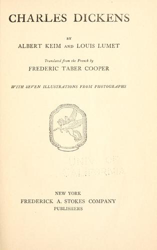 Cover for Charles Dickens