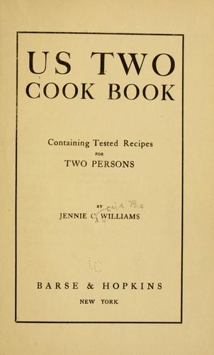 Cover for Us two cook book containing tested recipes for two persons