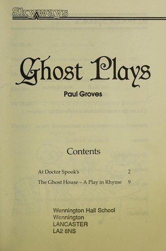 Cover for Ghost Plays