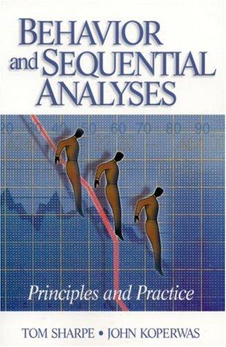 Cover for Behavior and Sequential Analyses