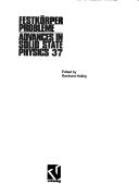 Cover for Advances in solid state physics