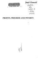 Cover for Profits, Progress, and Poverty