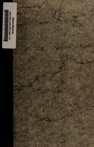 Cover for Last Rites and Other Poems
