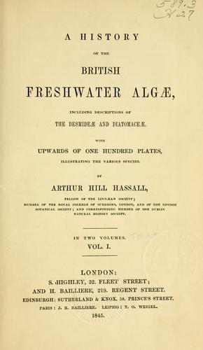 Cover for A history of the British freshwater Alg℗æ