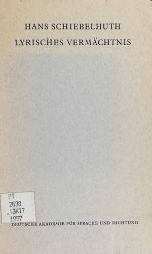 Cover for Lyrisches Vermächtnis.