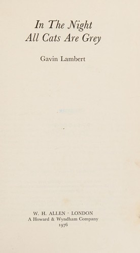 Cover for In the night all cats are grey