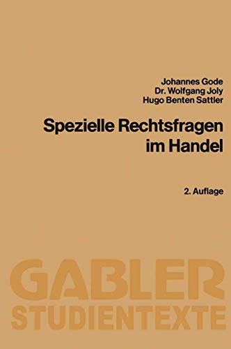 Cover for Spezielle Rechtsfragen im Handel