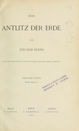 Cover for Das Antlitz der Erde