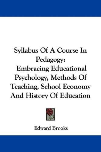 Cover for Syllabus Of A Course In Pedagogy