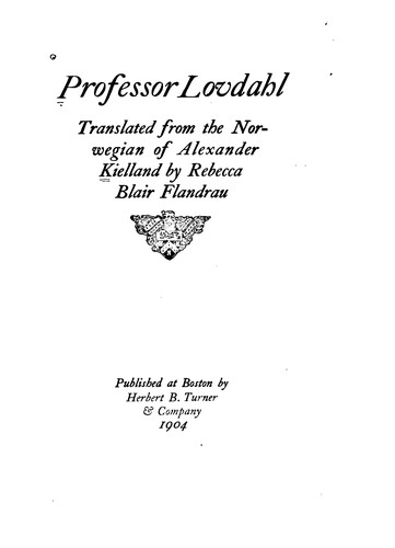 Cover for Professor Lovdahl