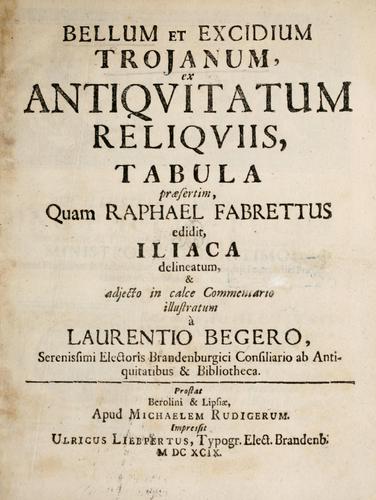 Cover for Bellum et excidium Trojanum ex antiqvitatum reliqviis