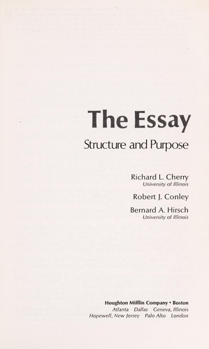 Cover for The Essay