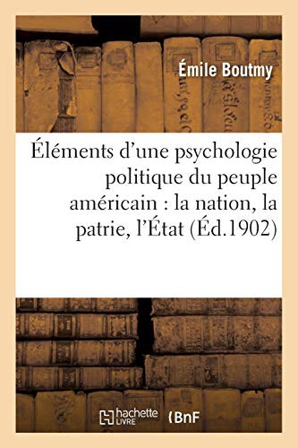 Cover for Éléments d'une psychologie politique du peuple américain