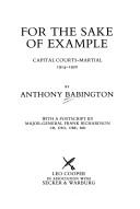 Cover for For the sake of example