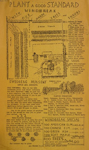 Cover for Swedberg Nursery, growers since 1915