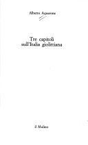 Cover for Tre capitoli sull'Italia giolittiana