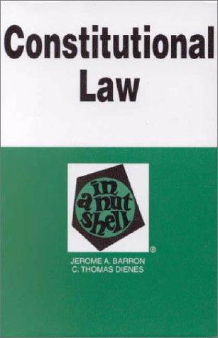 Cover for Constitutional law in a nutshell