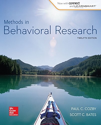Cover for Methods in Behavioral Research  Standalone Book