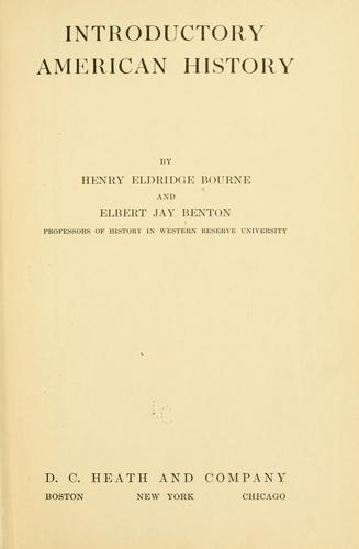 Cover for Introductory American history