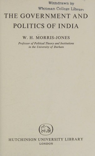 Cover for The Government and politics of India