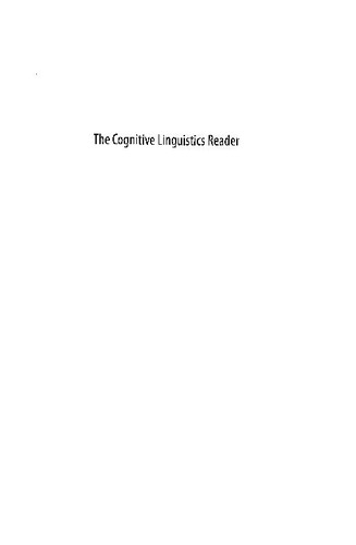 Cover for The cognitive linguistics reader