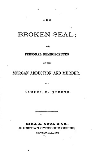 Cover for The broken seal