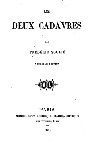Cover for Les deux cadavres