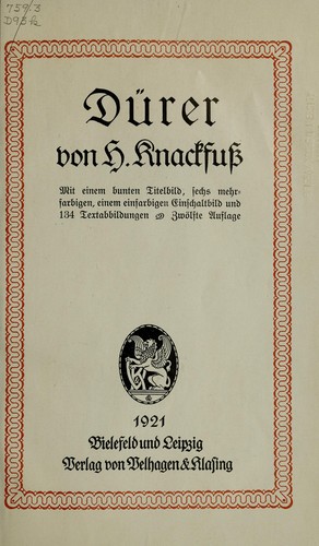 Cover for Dürer