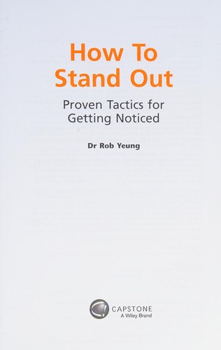 Cover for How to stand out