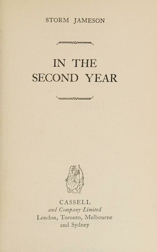 Cover for In the second year