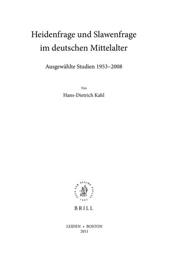 Cover for Heidenfrage und Slawenfrage im deutschen Mittelalter