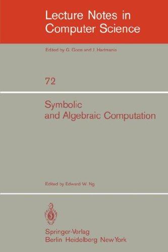 Cover for Symbolic and Algebraic Computation