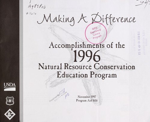 Cover for Making a difference