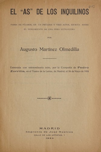 Cover for El "as" de los inquilinos