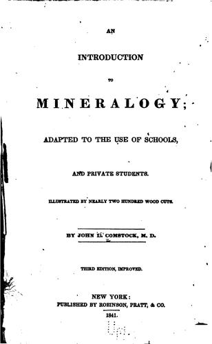 Cover for An introduction to mineralogy