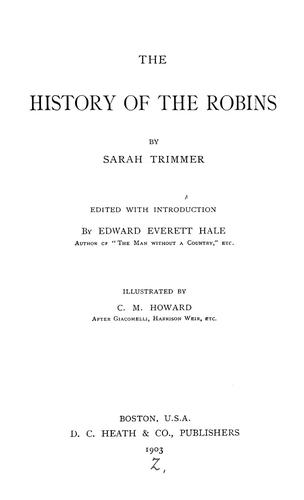 Cover for The history of the robins