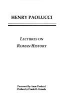 Cover for Lectures on Roman history