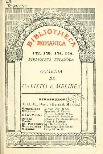 Cover for Comedia de Calisto e Melibea